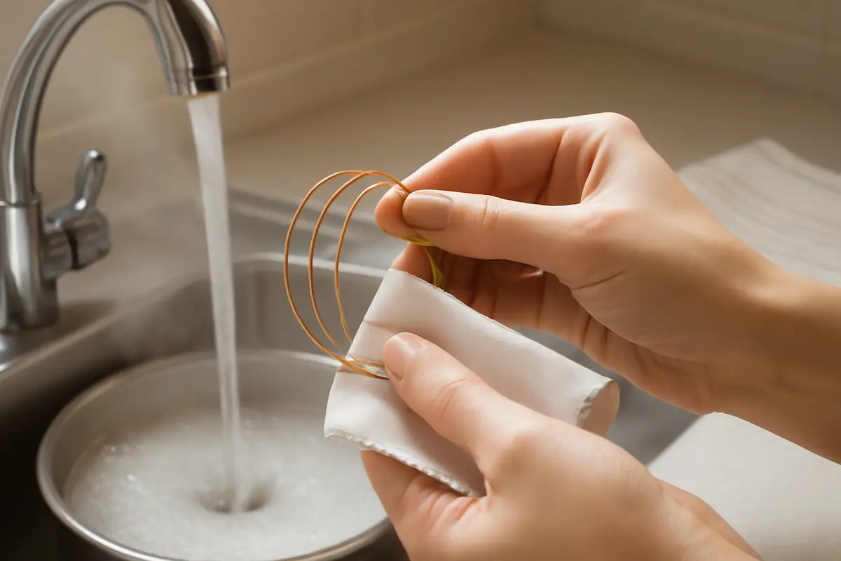 Pulizia dei bracciali in oro delicati: perché l’acqua calda spesso li rovina