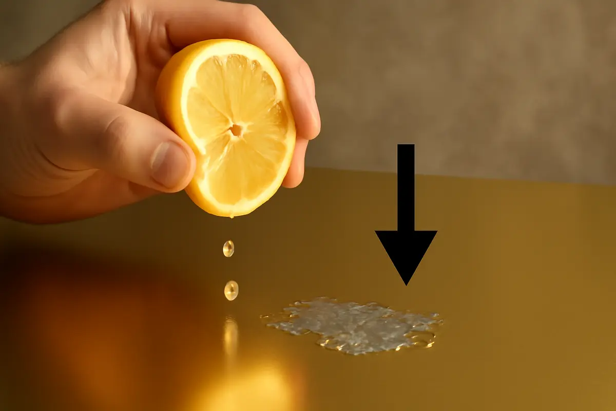 Si può usare il limone sulla superficie dorata? La reazione inattesa da conoscere