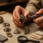 Restauro di antichi gioielli in argento: come riconoscere i materiali giusti per l’intervento