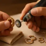 Pulire piccoli dettagli dei gioielli in oro: lo strumento usato dagli orafi per risultati perfetti