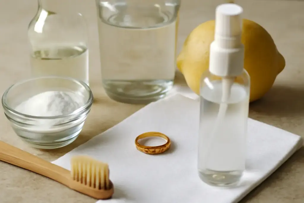 Detergenti fai-da-te per oro giallo: ingredienti sicuri che trovi già in casa