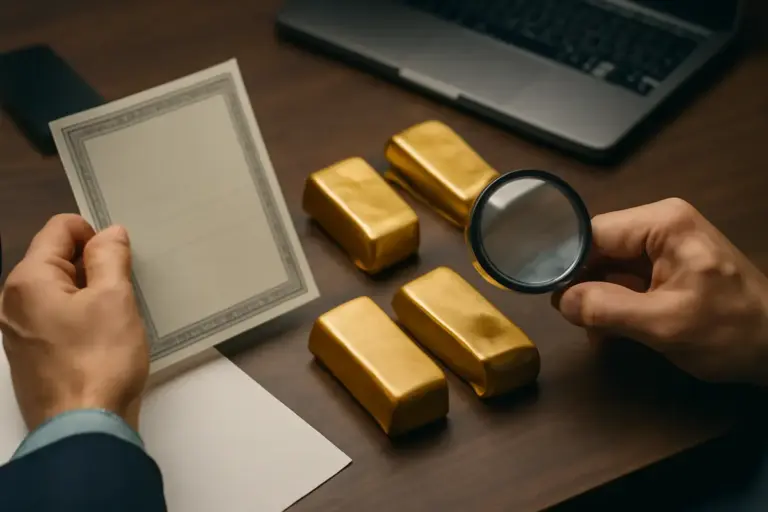 Valutazione di lingotti con certificato: basta il documento o serve altro controllo?